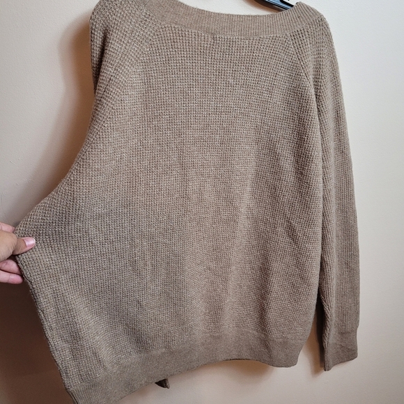 J. Crew Knit Tan Wool Blend Pullover Sweater Size L - Picture 8 of 9